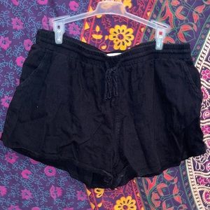 4/$30 Black Cotton Shorts with Pockets